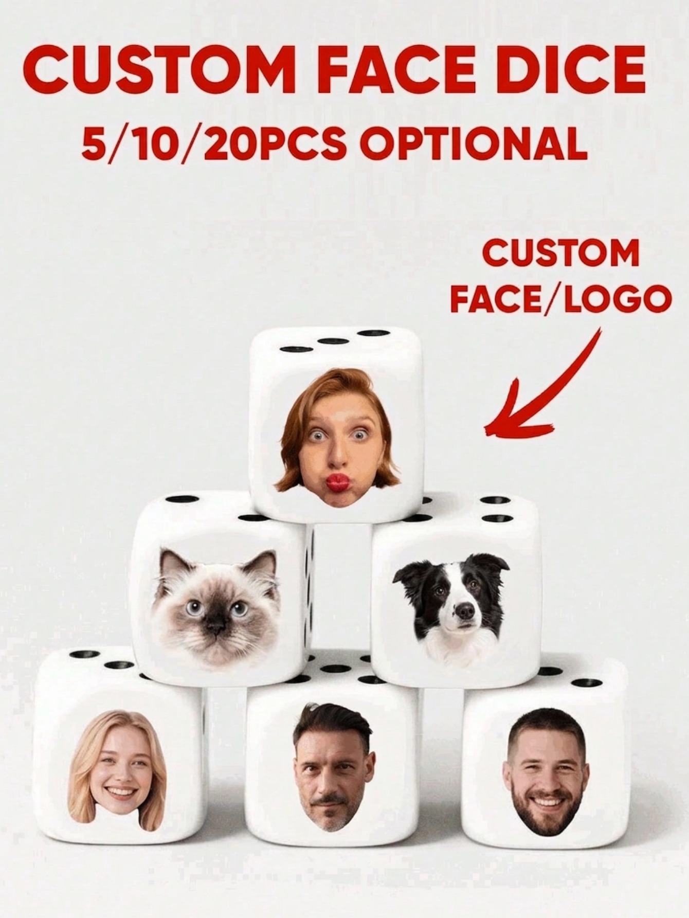 Party Family Games - Kostki z własnym zdjęciem, personalizowane kostki