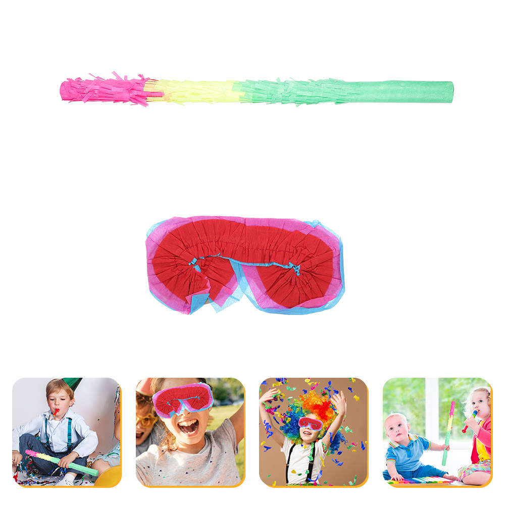Party Games Entertainer - 1 Zestaw Kolorowych Papierowych Nietoperzy na