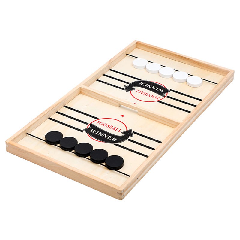 Party Family Games - Drewniana gra planszowa 2w1: hokej na