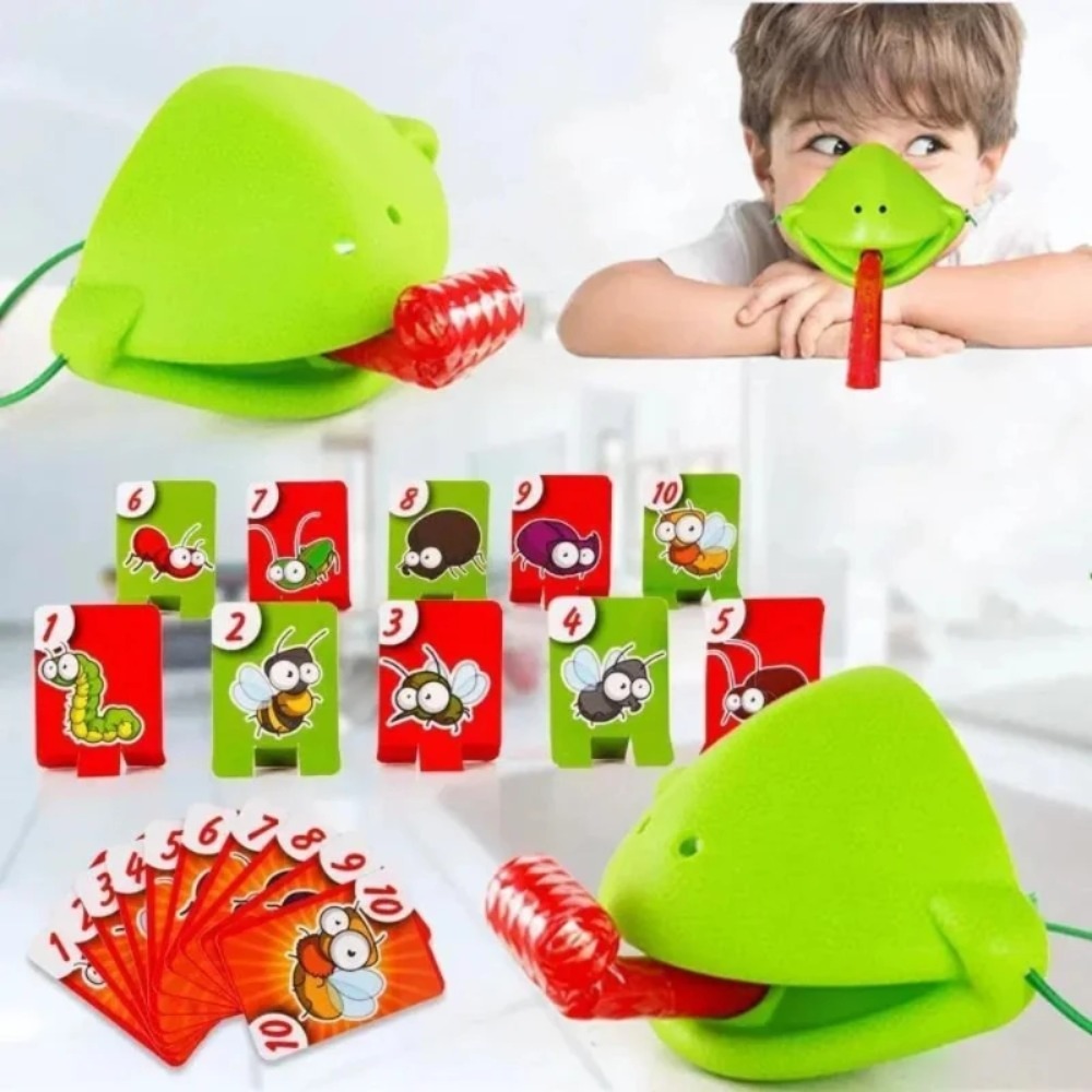 Party Family Games - Maska Żaba Jaszczurka Wysuwający Się Język