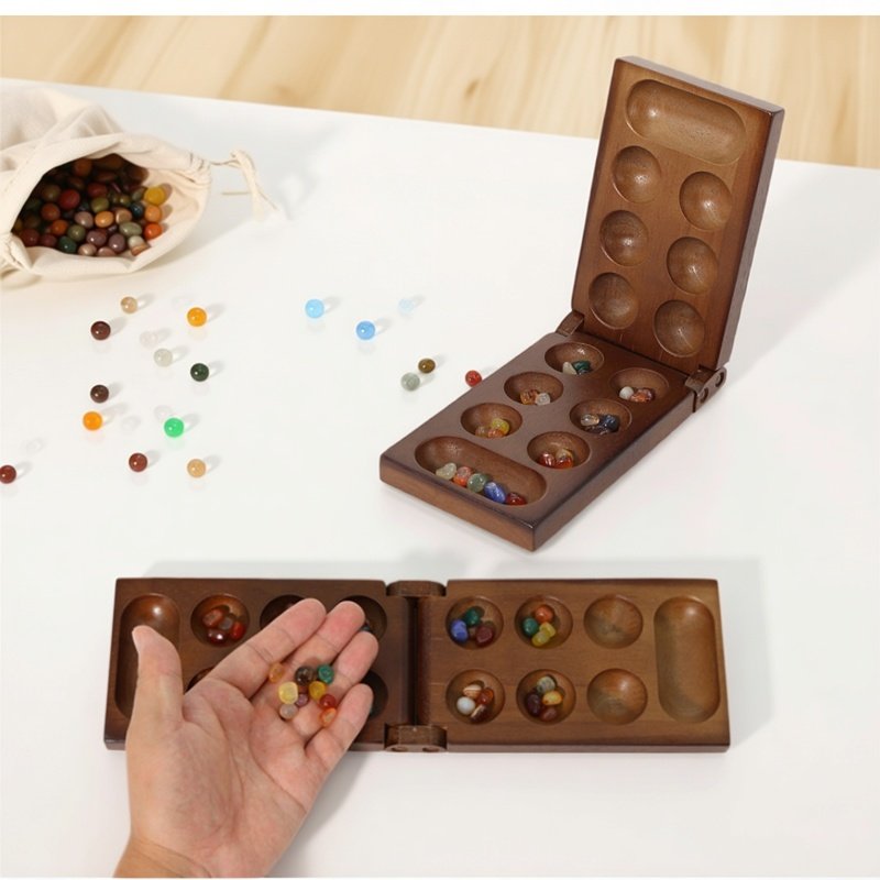 Party Family Games - Starożytny zestaw do gry Mancala, afrykańskie
