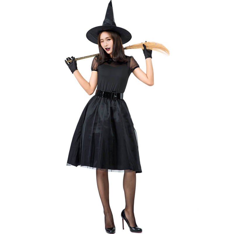 Party Games Simple - Japoński Halloween Czarny Płaszcz Wiedźmy Kostium