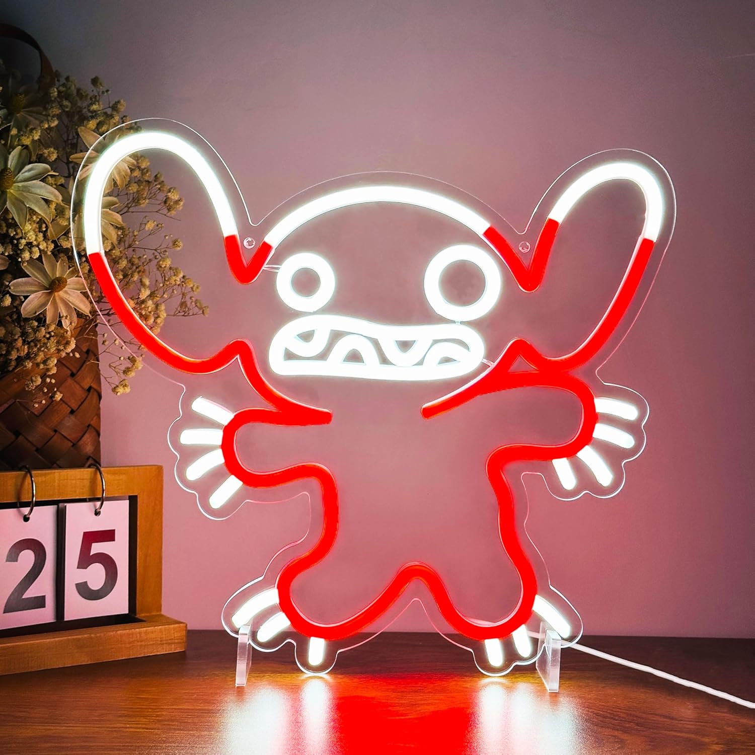 Party Games Night - Neonowy znak LED Stitch, anime neon,