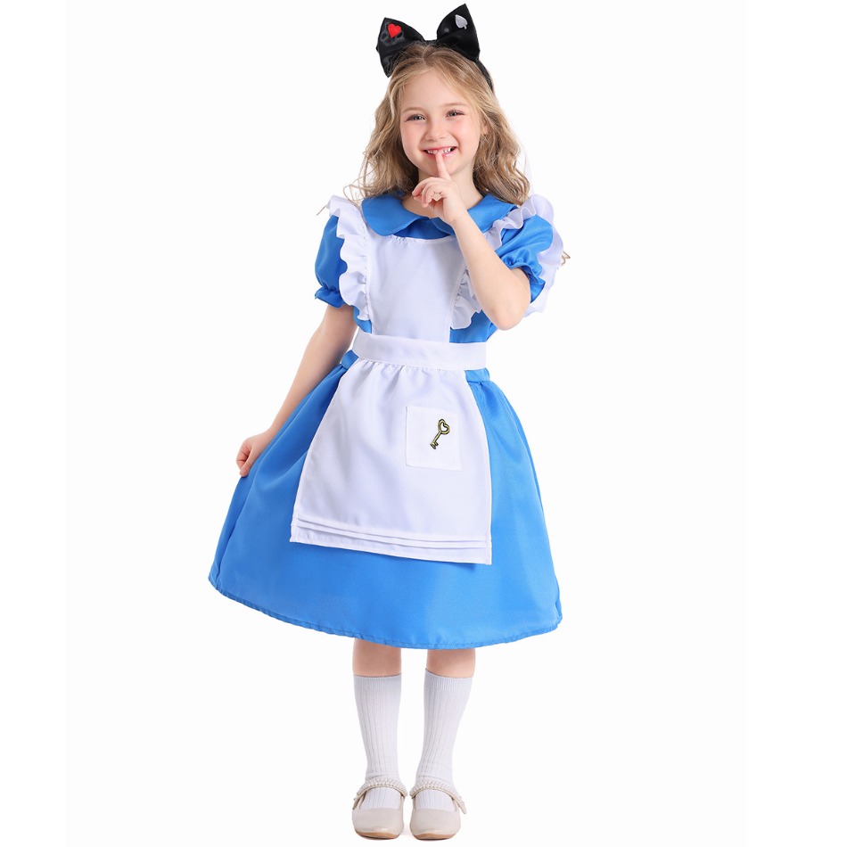 Dziewczęca niebieska sukienka  – Party Games Alice In Wonderland recenzja i cena